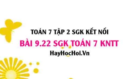 Bài 9.22 SGK Toán 7 Tập 2 Kết nối tri thức